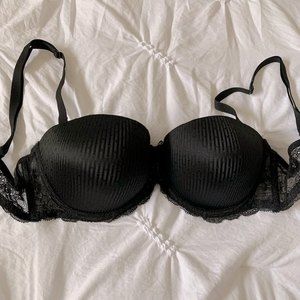 36D like-new black sexy push-up bra